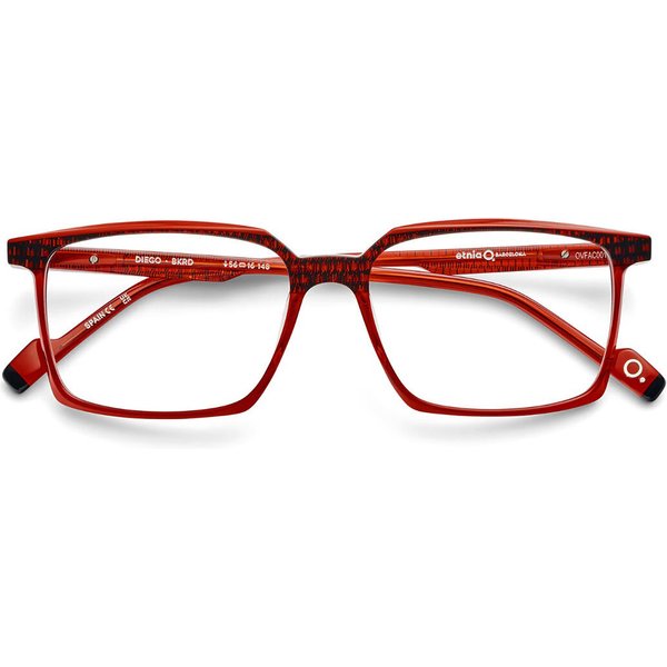 Etnia Barcelona Diego BKRD Men's Eyeglasses Red Size 54 - Blue Light Block Available