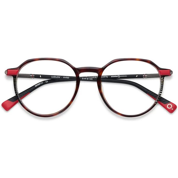 Etnia Barcelona Ludlow HVRD Men's Eyeglasses Tortoiseshell Size 51 - Blue Light Block Available