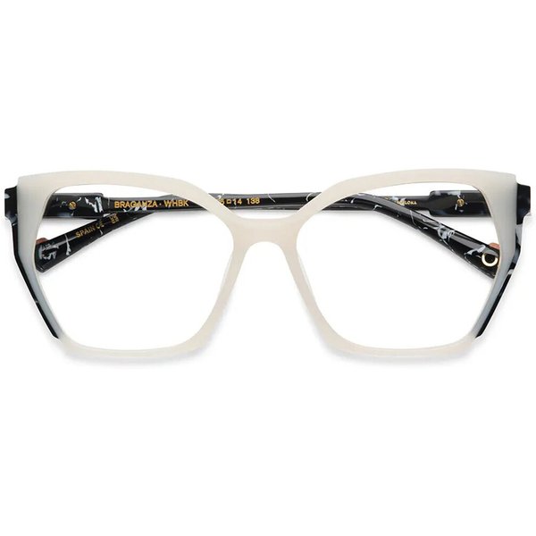Etnia Barcelona Braganza WHBK Women’s Eyeglasses White Size 55 - Blue Light Block Available