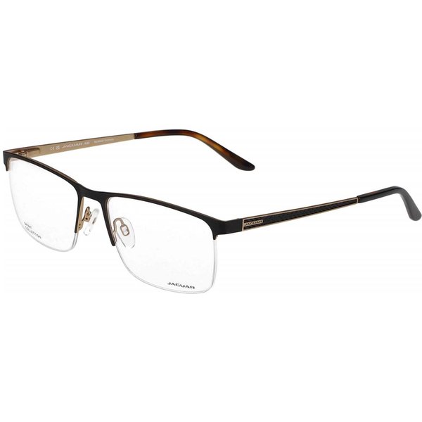 Jaguar 33130 6100 Men's Eyeglasses Black Size 57 - Blue Light Block Available