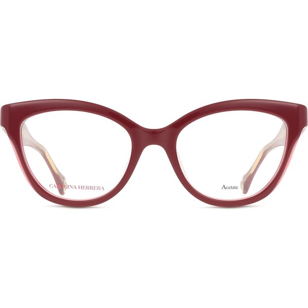 Carolina Herrera CH 0017 LHF Women’s Eyeglasses Burgundy Size 52 - Blue Light Block Available