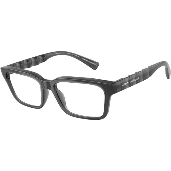 Armani Exchange AX3116F Asian Fit 8356 Men's Eyeglasses Clear Size 55 - Blue Light Block Available