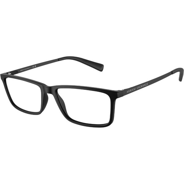 Armani Exchange AX3027 8078 Men's Eyeglasses Black Size 55 - Blue Light Block Available
