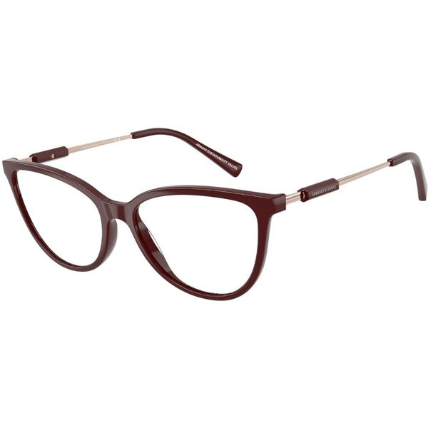 Armani Exchange AX3128F Asian Fit 8383 Women’s Eyeglasses Burgundy Size 54 - Blue Light Block Available