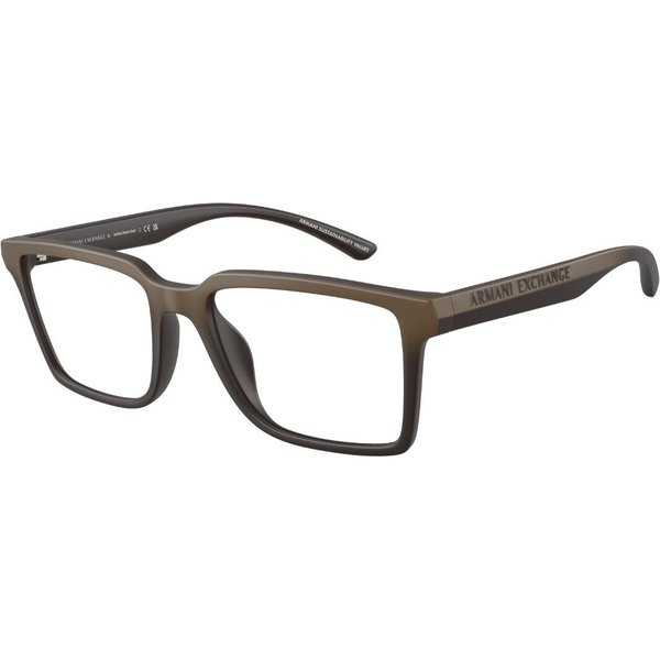 Armani Exchange AX3129U 8391 Men's Eyeglasses Brown Size 54 - Blue Light Block Available