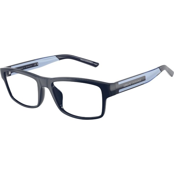 Armani Exchange AX3140U 8404 Men's Eyeglasses Blue Size 54 - Blue Light Block Available