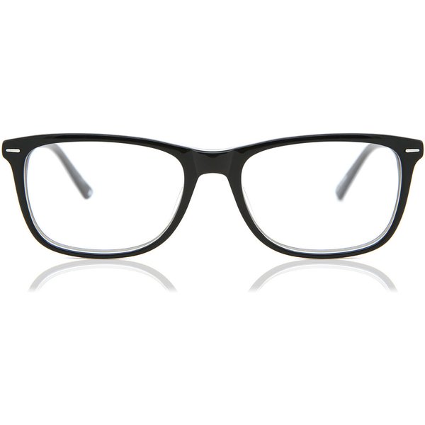 Square Full Rim Acetate Men's Prescription Eyeglasses Online Black Size 54 - Free Lenses - Blue Light Block Available - SmartBuy Collection