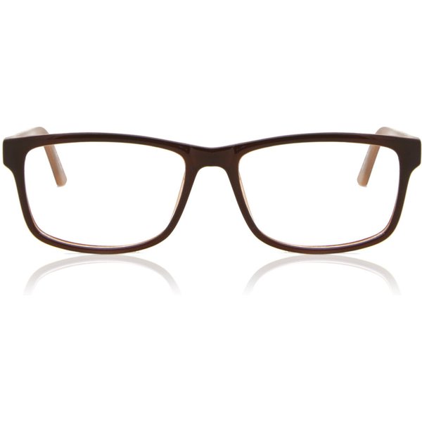 Oval Full Rim Plastic Men's Prescription Eyeglasses Online Brown Size 54 - Free Lenses - Blue Light Block Available - SmartBuy Collection