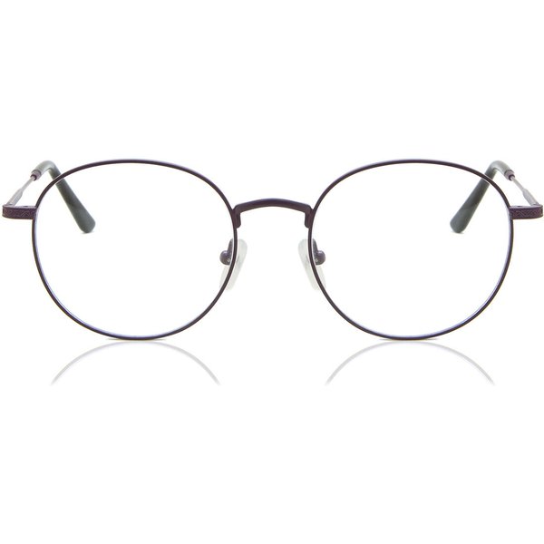 Round Full Rim Metal Men's Prescription Eyeglasses Online Purple Size 50 - Free Lenses - Blue Light Block Available - SmartBuy Collection