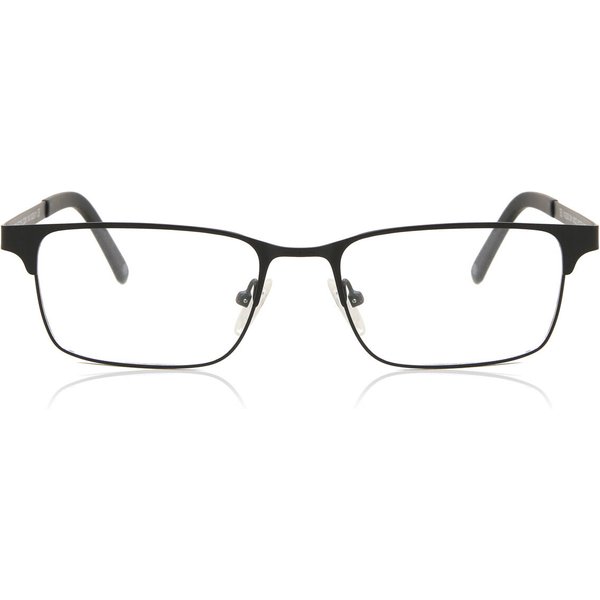 Rectangle Clip-On Metal Men's Prescription Eyeglasses Online Black Size 53 - Free Lenses - Blue Light Block Available - SmartBuy Collection