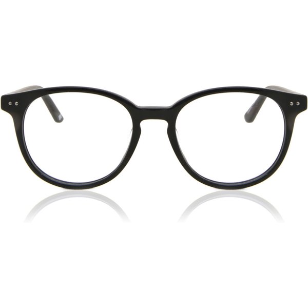 Oval Full Rim Plastic Men's Prescription Eyeglasses Online Black Size 49 - Free Lenses - Blue Light Block Available - SmartBuy Collection