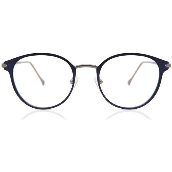 男性用 楕円形 金属 青 サングラス - アンチブルーライト - SmartBuy Collection