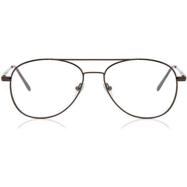 Pilot Full Rim Metal Men's Prescription Eyeglasses Online Brown Size 54 - Free Lenses - Blue Light Block Available - SmartBuy Collection