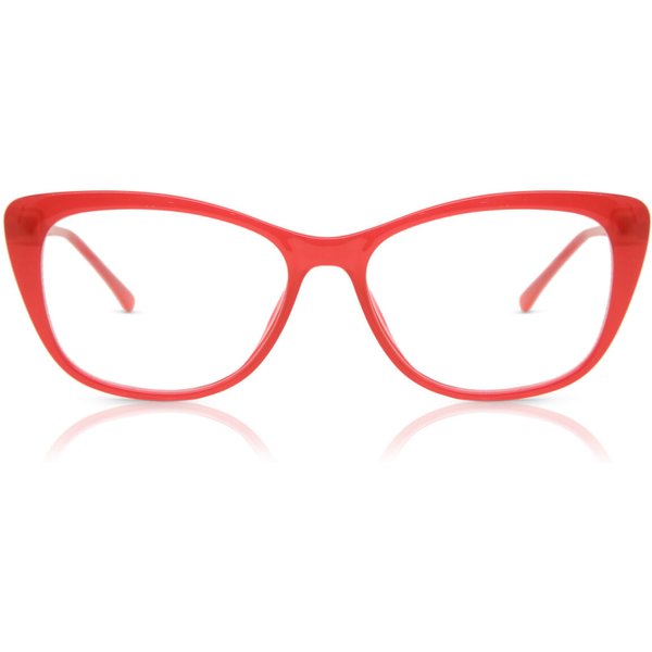 Cat Eye Full Rim Plastic Women’s Prescription Eyeglasses Online Red Size 54 - Free Lenses - Blue Light Block Available - SmartBuy Collection