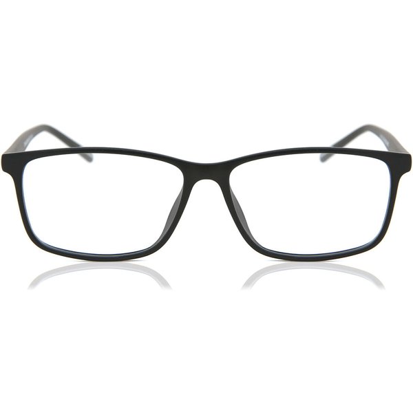 Square Full Rim Plastic Men's Prescription Eyeglasses Online Black Size 55 - Free Lenses - Blue Light Block Available - SmartBuy Collection