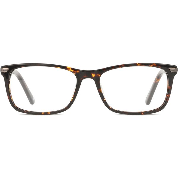 Rectangle Full Rim Plastic Men's Prescription Eyeglasses Online Tortoiseshell Size 49 - Free Lenses - Blue Light Block Available - SmartBuy Collection
