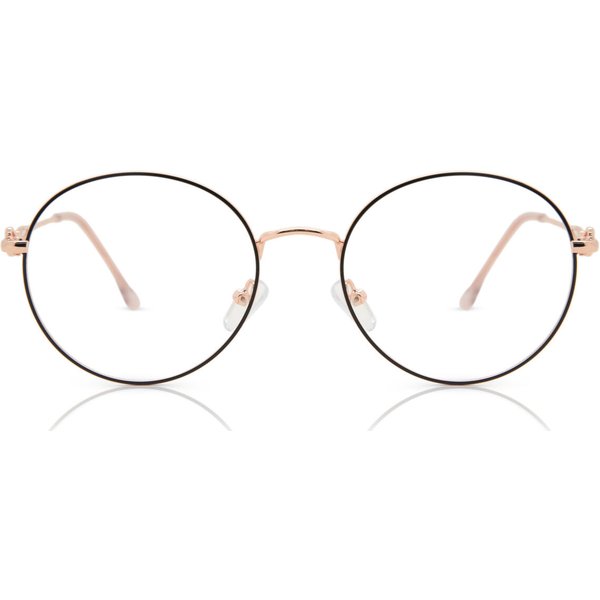 Round Full Rim Metal Men's Prescription Eyeglasses Online Black Size 53 - Free Lenses - Blue Light Block Available - SmartBuy Collection