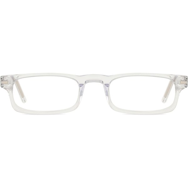 Rectangle Full Rim Plastic Men's Prescription Eyeglasses Online Clear Size 49 - Free Lenses - Blue Light Block Available - SmartBuy Collection