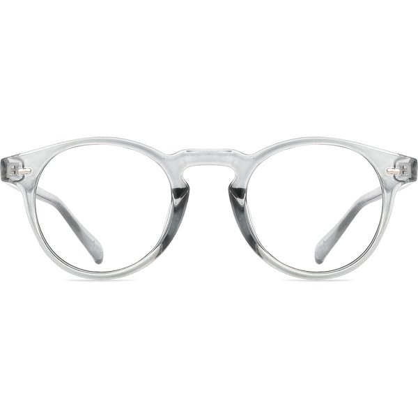 Round Full Rim Plastic Men's Prescription Eyeglasses Online Clear Size 47 - Free Lenses - Blue Light Block Available - SmartBuy Collection