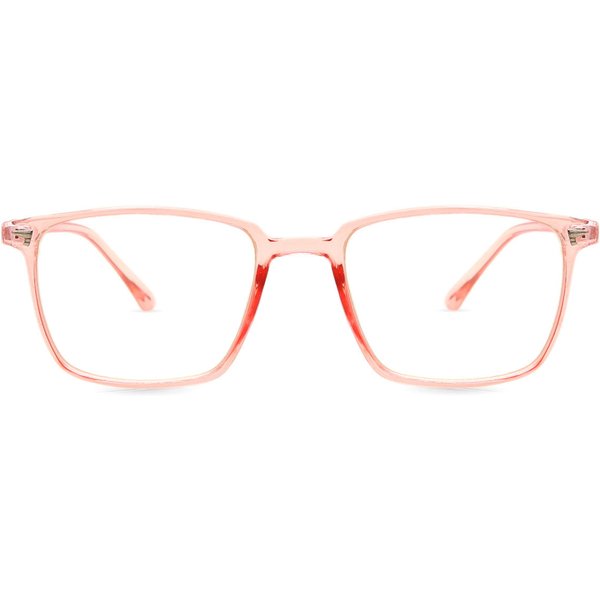 Square Full Rim Plastic Men's Prescription Eyeglasses Online Pink Size 53 - Free Lenses - Blue Light Block Available - SmartBuy Collection