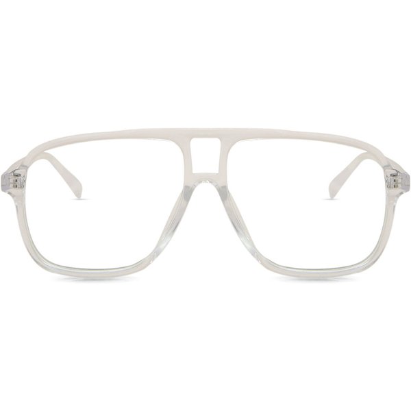 男性用 パイロット Polycarbonate クリア サングラス - アンチブルーライト - SmartBuy Collection