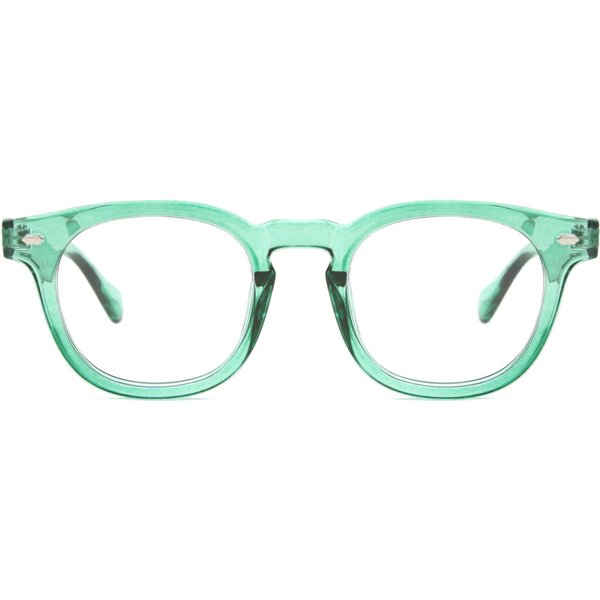 Square Full Rim Plastic Men's Prescription Eyeglasses Online Green Size 44 - Free Lenses - Blue Light Block Available - SmartBuy Collection