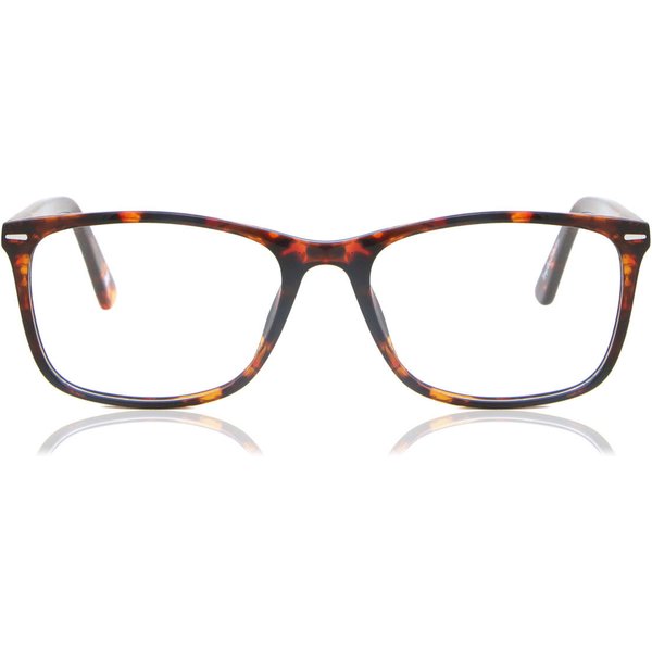 Square Full Rim Plastic Men's Prescription Eyeglasses Online Tortoiseshell Size 54 - Free Lenses - Blue Light Block Available - SmartBuy Collection