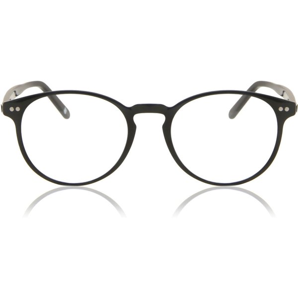 Oval Full Rim Plastic Men's Prescription Eyeglasses Online Black Size 49 - Free Lenses - Blue Light Block Available - SmartBuy Collection