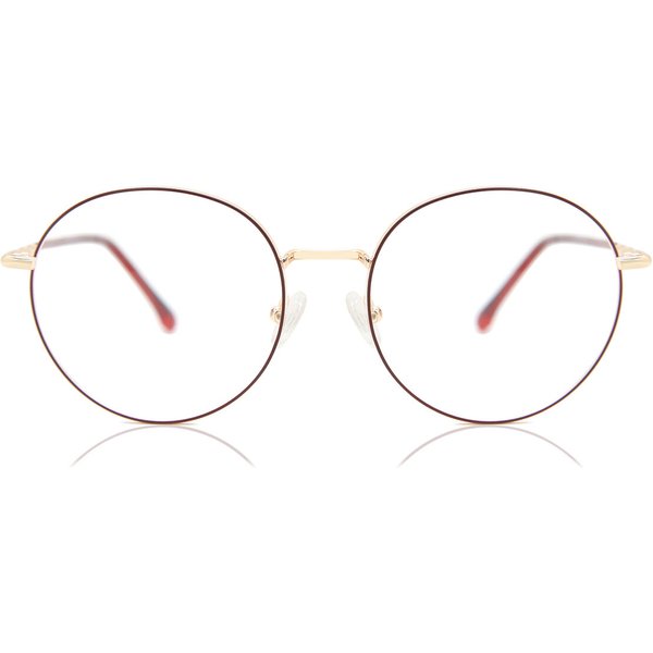 Oval Full Rim Metal Men's Prescription Eyeglasses Online Gold Size 53 - Free Lenses - Blue Light Block Available - SmartBuy Collection