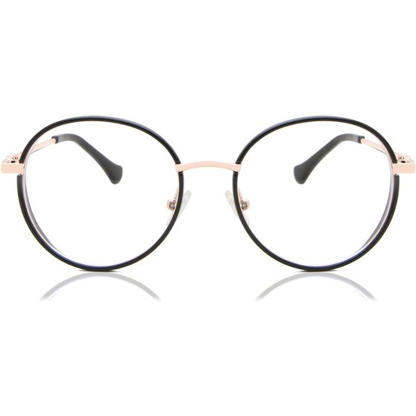 女性用 楕円形 プラスチック 黒 サングラス - アンチブルーライト - SmartBuy Collection