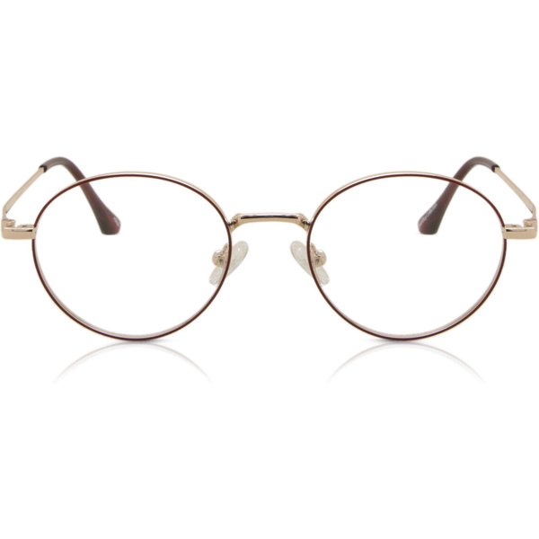Oval Full Rim Metal Men's Prescription Eyeglasses Online Gold Size 46 - Free Lenses - Blue Light Block Available - SmartBuy Collection