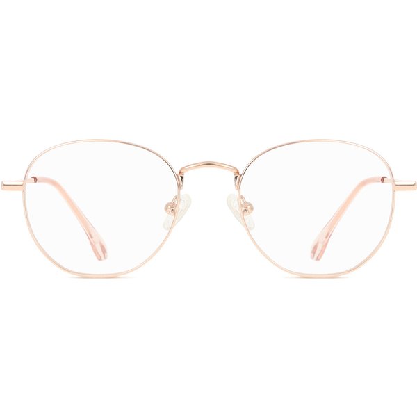 男性用 楕円形 金属 Rose-金色 サングラス - アンチブルーライト - SmartBuy Collection