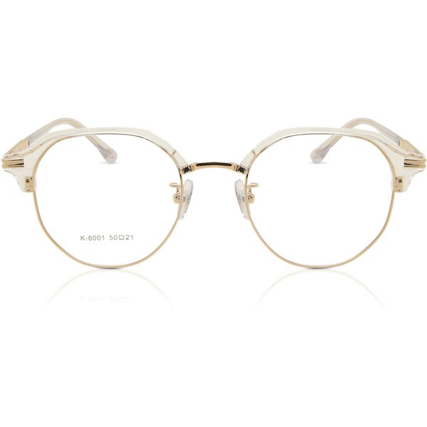 男性用 Browline 金属 金色 サングラス - アンチブルーライト - SmartBuy Collection