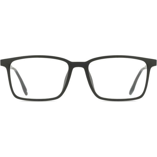 Rectangle Full Rim TR90 Men's Prescription Eyeglasses Online Black Size 53 - Free Lenses - Blue Light Block Available - SmartBuy Collection