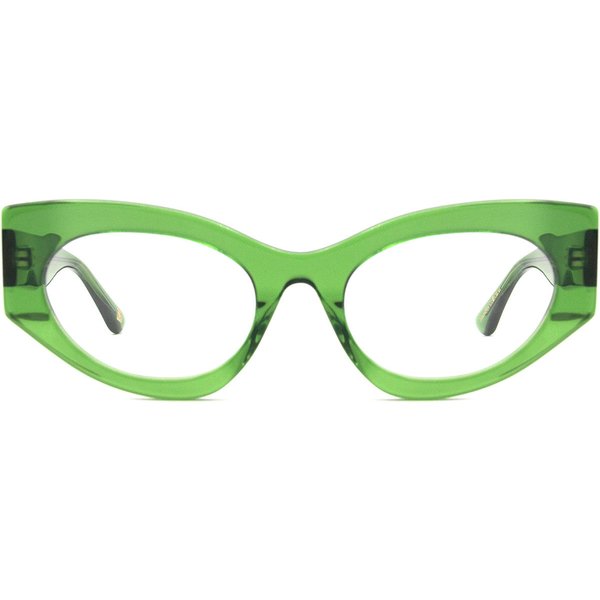 Cat Eye Full Rim Plastic Men's Prescription Eyeglasses Online Green Size Standard - Free Lenses - Blue Light Block Available - SmartBuy Collection