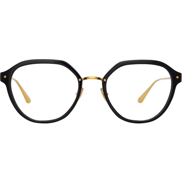 Linda Farrow CACAO LFL1273 C1 Women’s Eyeglasses Black Size 50 - Blue Light Block Available