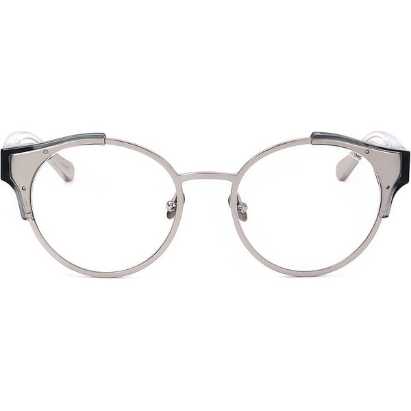 Linda Farrow KRIS VAN ASSCHE KVA51 C5 Men's Eyeglasses Silver Size 51 - Blue Light Block Available