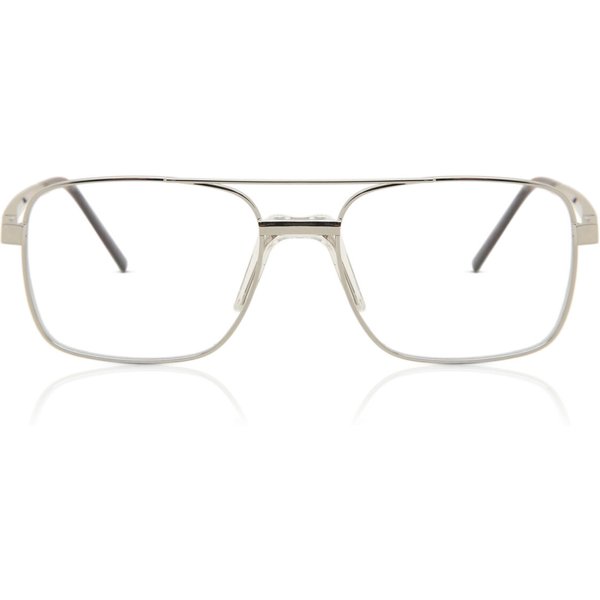Pilot Full Rim Metal Men's Prescription Eyeglasses Online Silver Size 56 - Free Lenses - Blue Light Block Available - Arise Collective
