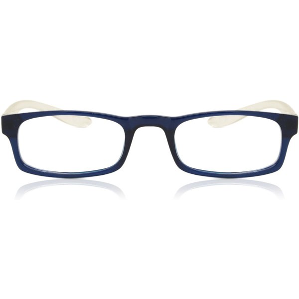 Rectangle Full Rim Plastic Men's Prescription Eyeglasses Online Blue Size 50 - Free Lenses - Blue Light Block Available - Arise Collective