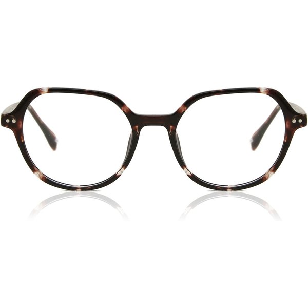 Geometric Full Rim Plastic Men's Prescription Eyeglasses Online Tortoiseshell Size 49 - Free Lenses - Blue Light Block Available - Arise Collective