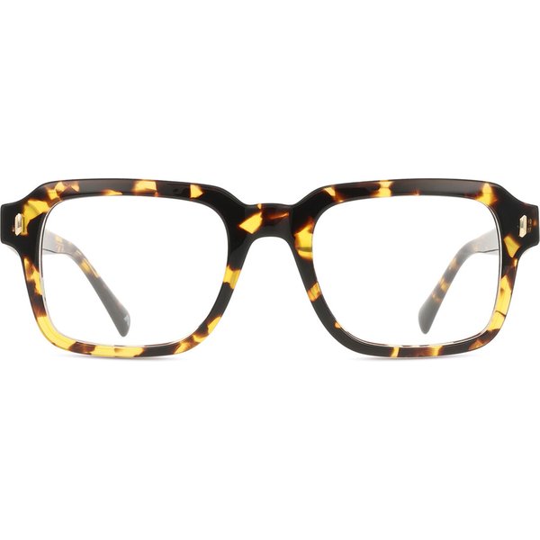 Square Full Rim Plastic Men's Prescription Eyeglasses Online Tortoiseshell Size 49 - Free Lenses - Blue Light Block Available - Arise Collective