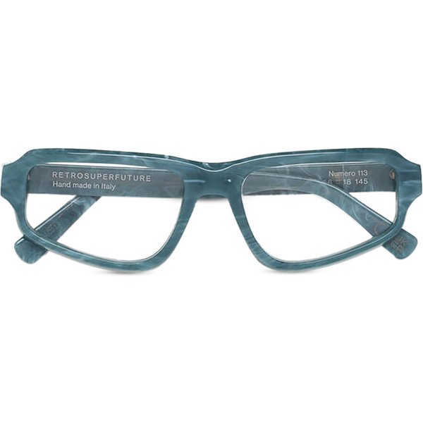 Retrosuperfuture NUMERO 113 MARMO TURCHESE J9F Women’s Eyeglasses Blue Size 56 - Blue Light Block Available