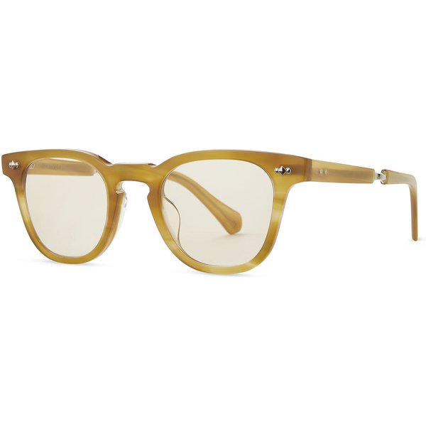 Garrett Leight DEAN C HNYTRT-12KG-DEM BGE Men's Eyeglasses Tortoiseshell Size 47 - Blue Light Block Available