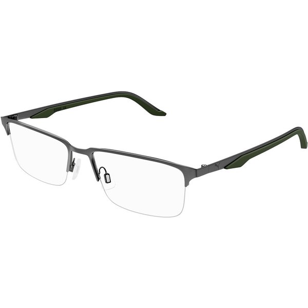 Puma PU0413O 002 Men's Eyeglasses Gunmetal Size 56 - Blue Light Block Available