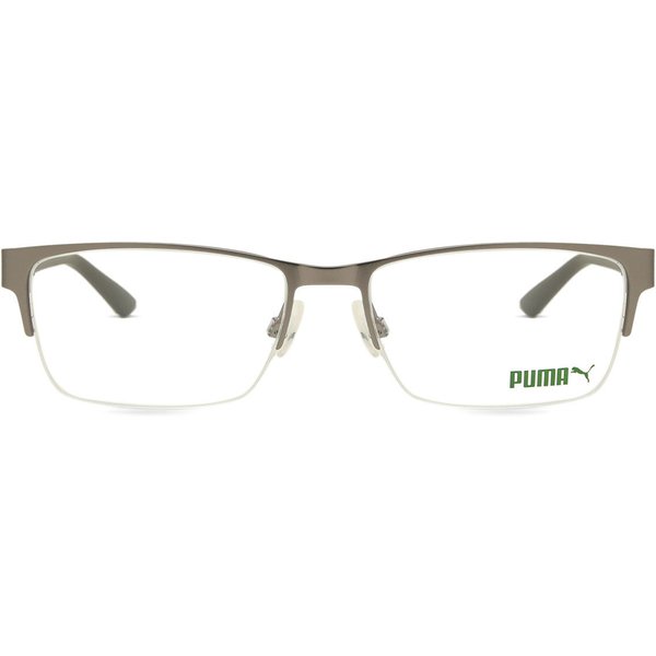 Puma PU0472O 008 Men's Eyeglasses Silver Size 60 - Blue Light Block Available