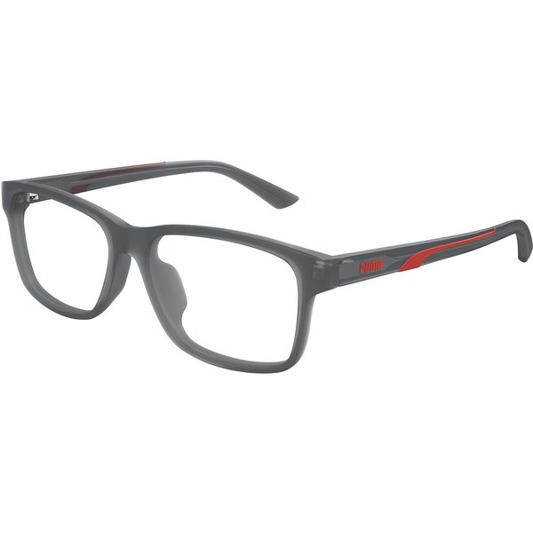 Puma PU0475OA Asian Fit 003 Men's Eyeglasses Grey Size 57 - Blue Light Block Available