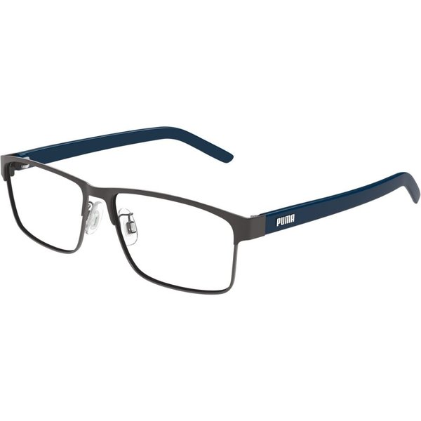 Puma PU0504OA Asian Fit 003 Men's Eyeglasses Silver Size 57 - Blue Light Block Available