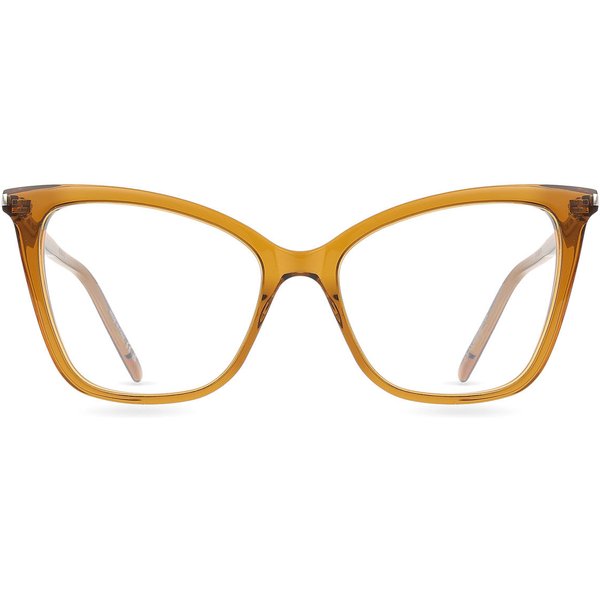Saint Laurent SL 386 009 Women’s Eyeglasses Brown Size 53 - Blue Light Block Available