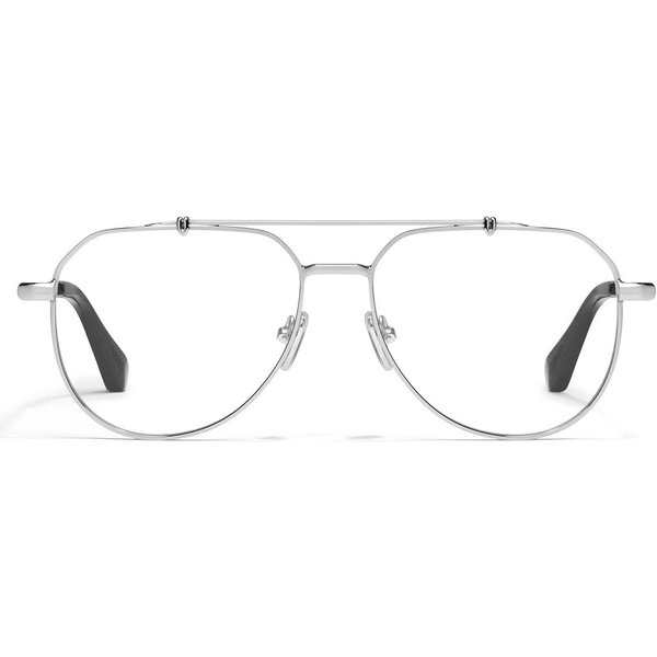Quay ALL CAPS 78126 Men's Eyeglasses Silver Size 55 - Blue Light Block Available