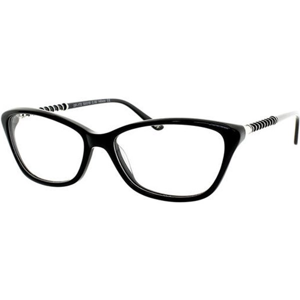 Donna Fontana DF172 002 Women’s Eyeglasses Black Size 54 - Blue Light Block Available